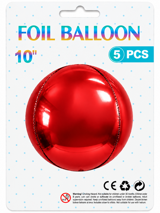 Globos Espejo 10" (5 unidades)