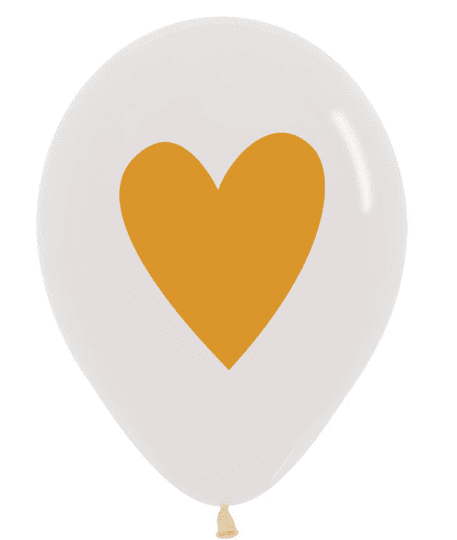 11" Heart of Gold - Clear (50ct) - Sempertex