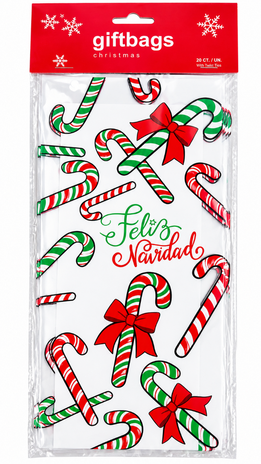 Bolsas de regalo de Navidad de 11" (20 unidades) - American Celebrations Inc.