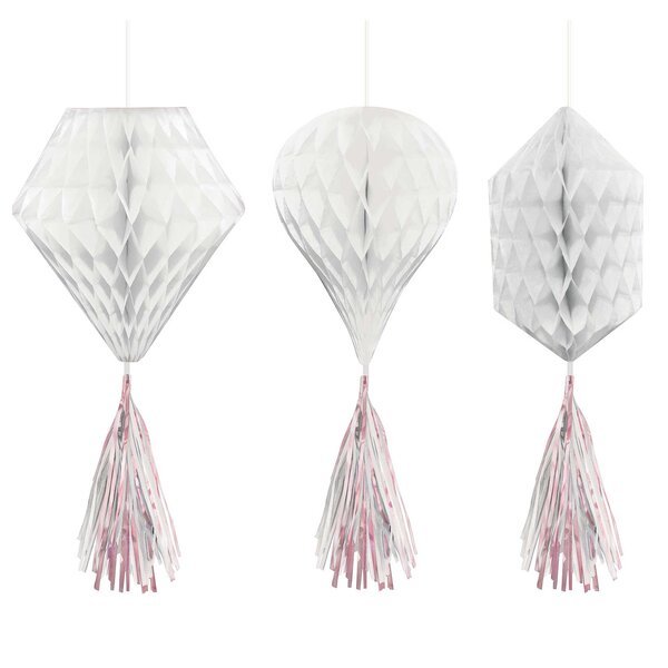 12" Honeycomb with Iridescent Tassel (3ct)