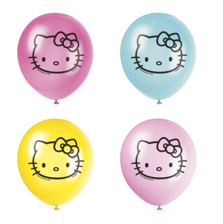 12" Hello Kitty and Friends Assorted Latex Balloons (8ct) - Unique