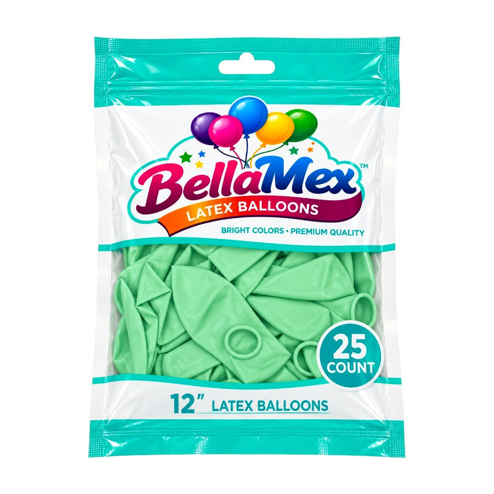 12" Pastel Green Latex (25ct) - BellaMex