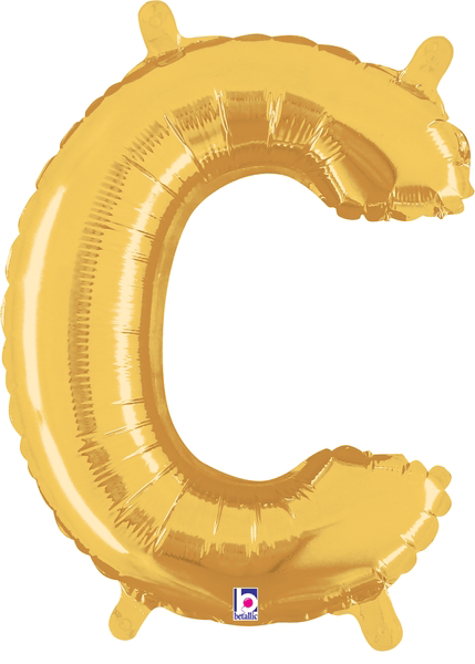 14" Megaloon Jr. Letter C - Gold (5ct)