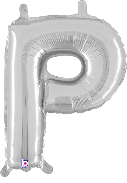 14" Megaloon Jr. Letter P - Silver (5ct)