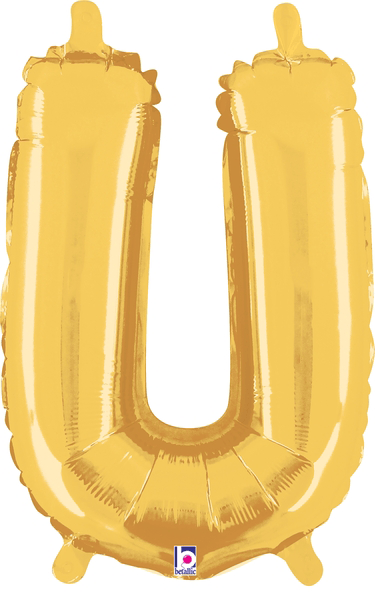 14" Megaloon Jr. Letter U - Gold (5ct)