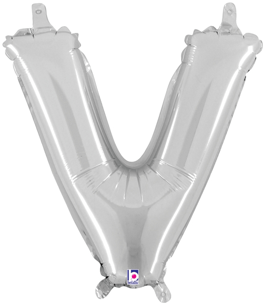 14" Megaloon Jr. Letter V - Silver (5ct)