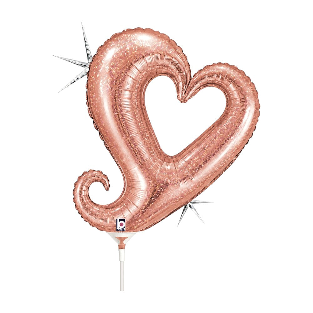 14" Chain of Hearts - Rose Gold - Betallic