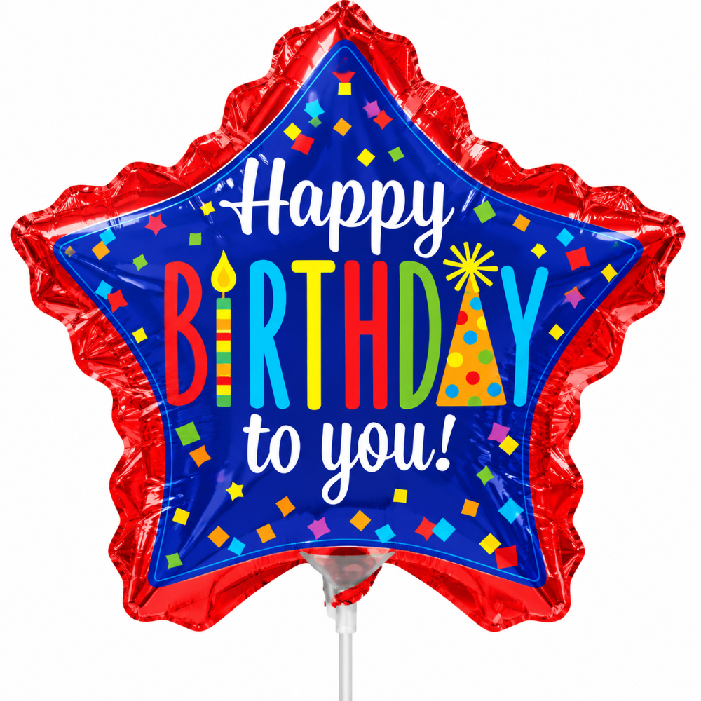 14" Happy Birthday Confetti Star - Anagram