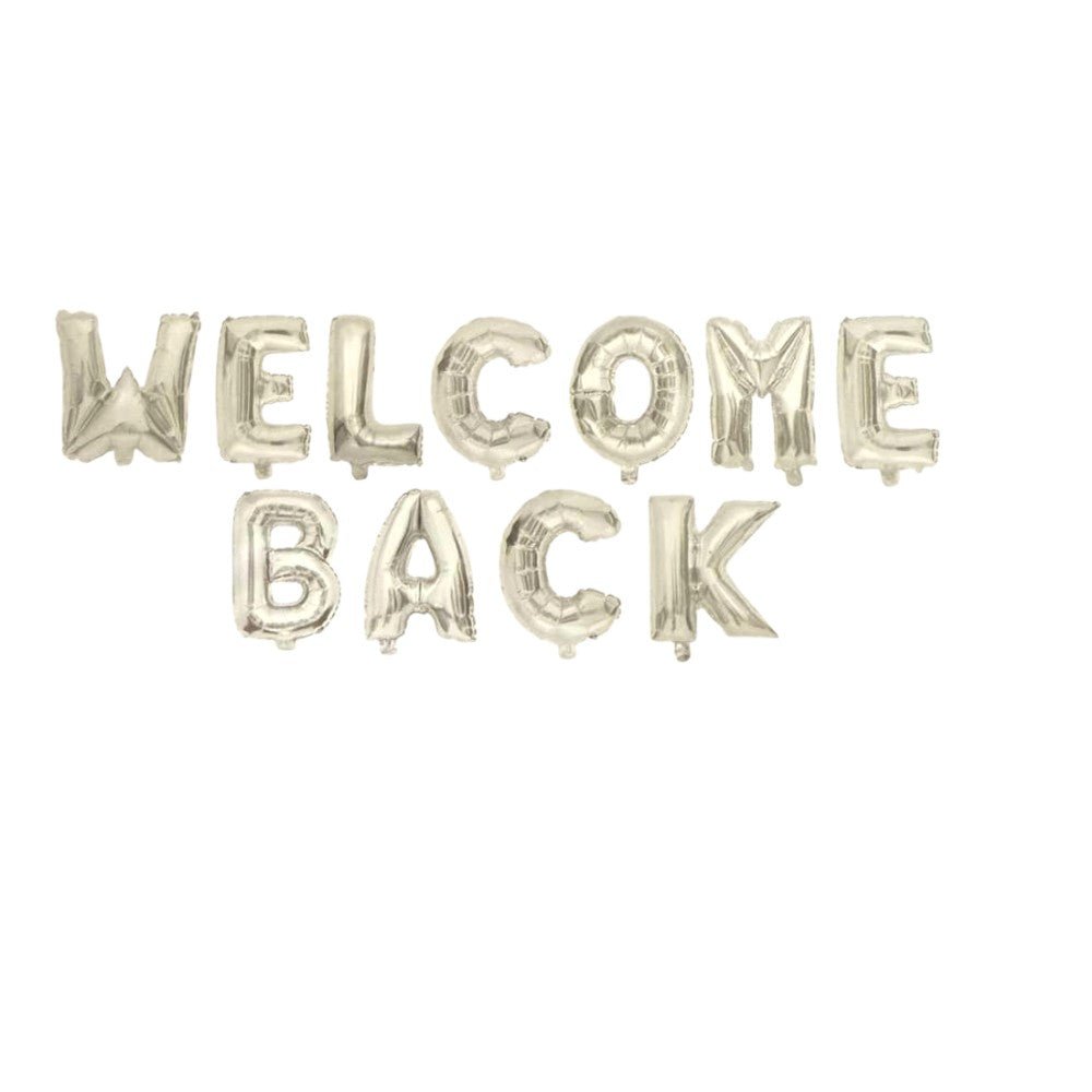 16" Balloon Banner - Welcome Back - Silver