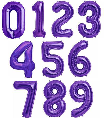 16" Balloon Numbers - Purple - Party America