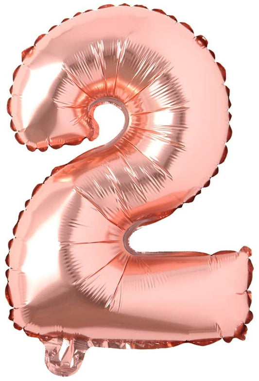 16" Balloon Numbers - Rose Gold - Party America