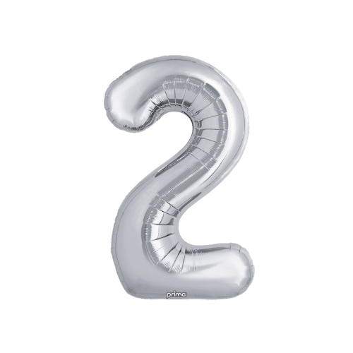 16" Balloon Numbers - Silver (2ct)