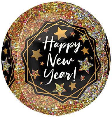 16" Orbz - Happy New Year Gold Sparkle - Anagram