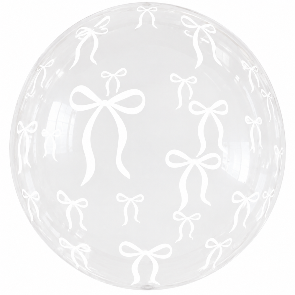 18" Clear Bobo - Bow Print