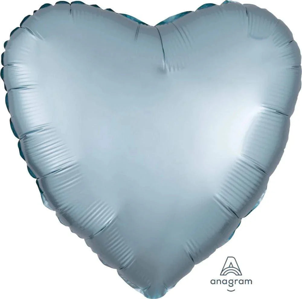 17" Heart - Satin Luxe Pastel Blue (4ct)