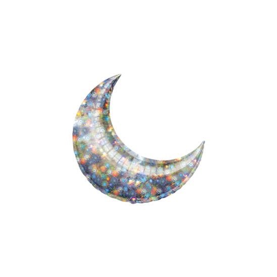 17in Holo Fireworks CRESCENT (Package of 5) Air Fill ONLY - Valved