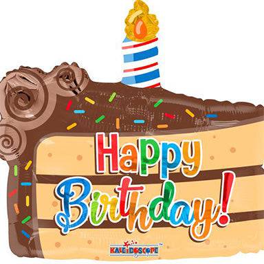 18" Birthday Slice of Cake (100ct) - Conver USA