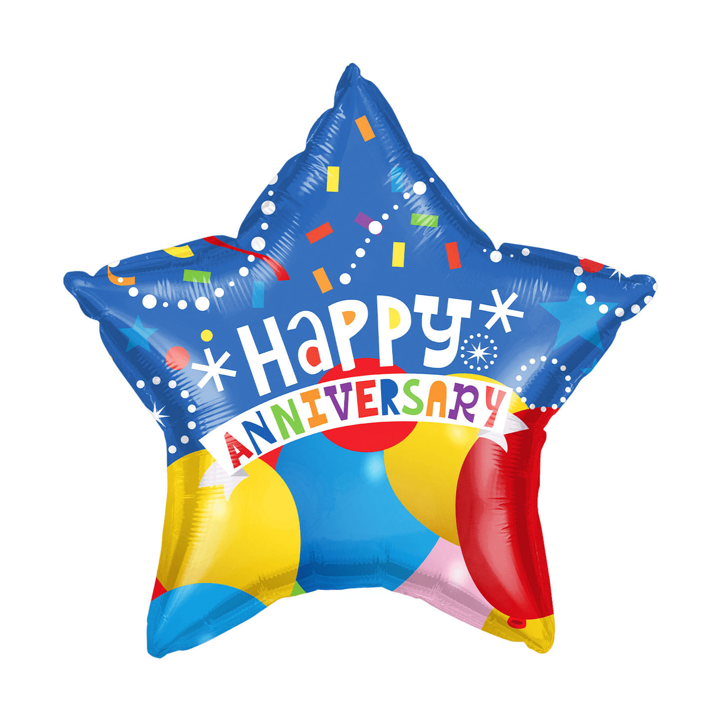 18" Happy Anniversary Balloons and Confetti