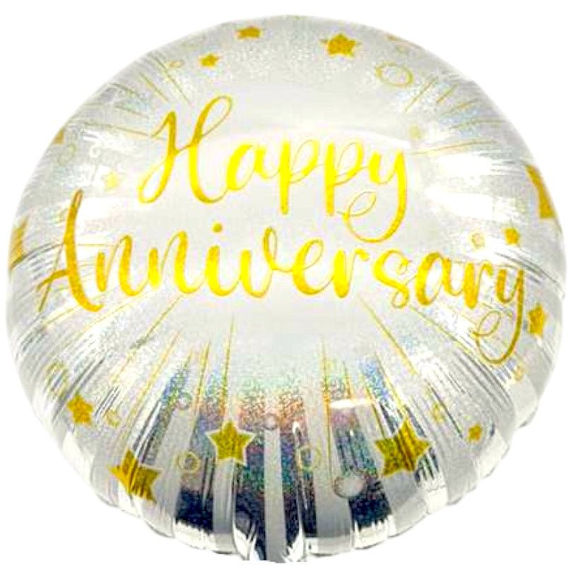 18" Happy Anniversary - Gold Stars - 20ct - Party America