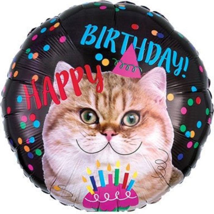 18" Happy Birthday Cat (10ct)