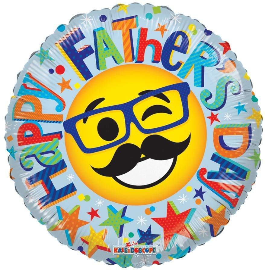 18" Happy Father's Day Smiley Mustache (100ct) - Conver USA