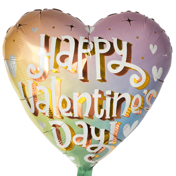 18" Happy Valentine's Day Pastel Ombre