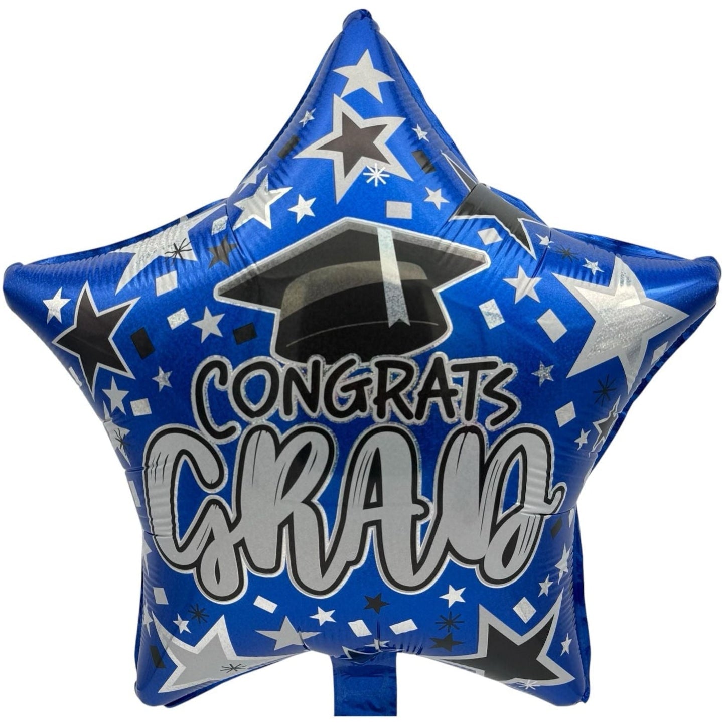 18" Holographic Graduation Blue Star - 50ct - Party America