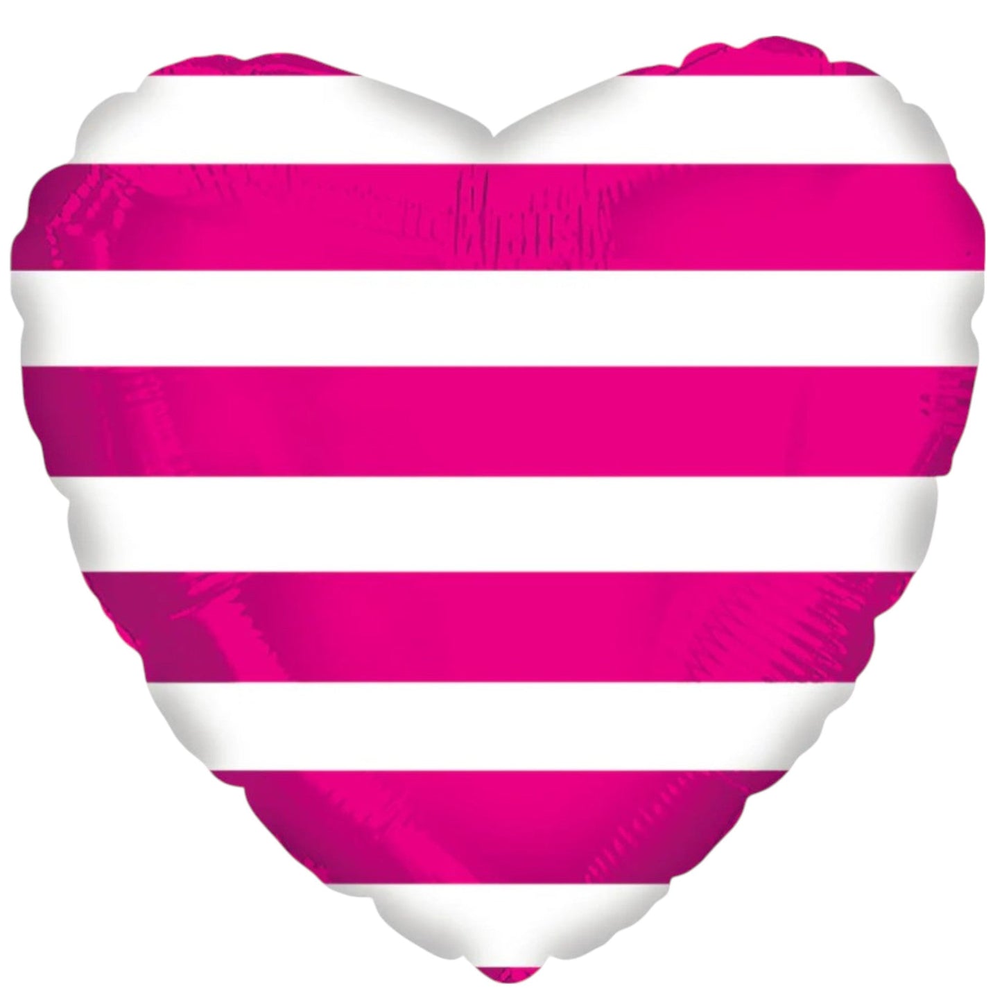18" Hot Pink Stripe Heart