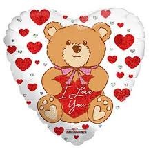 18" I Love You Bear Heart