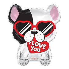 18" I Love You Frenchie Dog