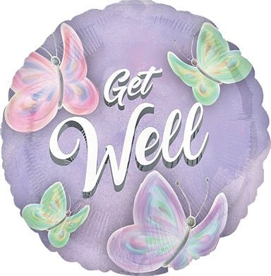 18" Pastel Butterfly Get Well (10ct)