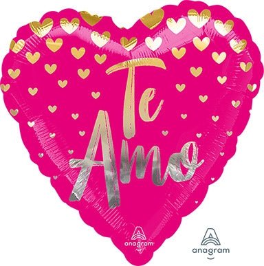 18" Te Amo Golden Hearts
