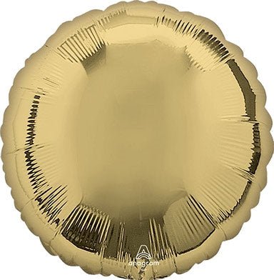 18" WHITE GOLD Round Shaped Foil Balloon (Anagram) - Pack of 25