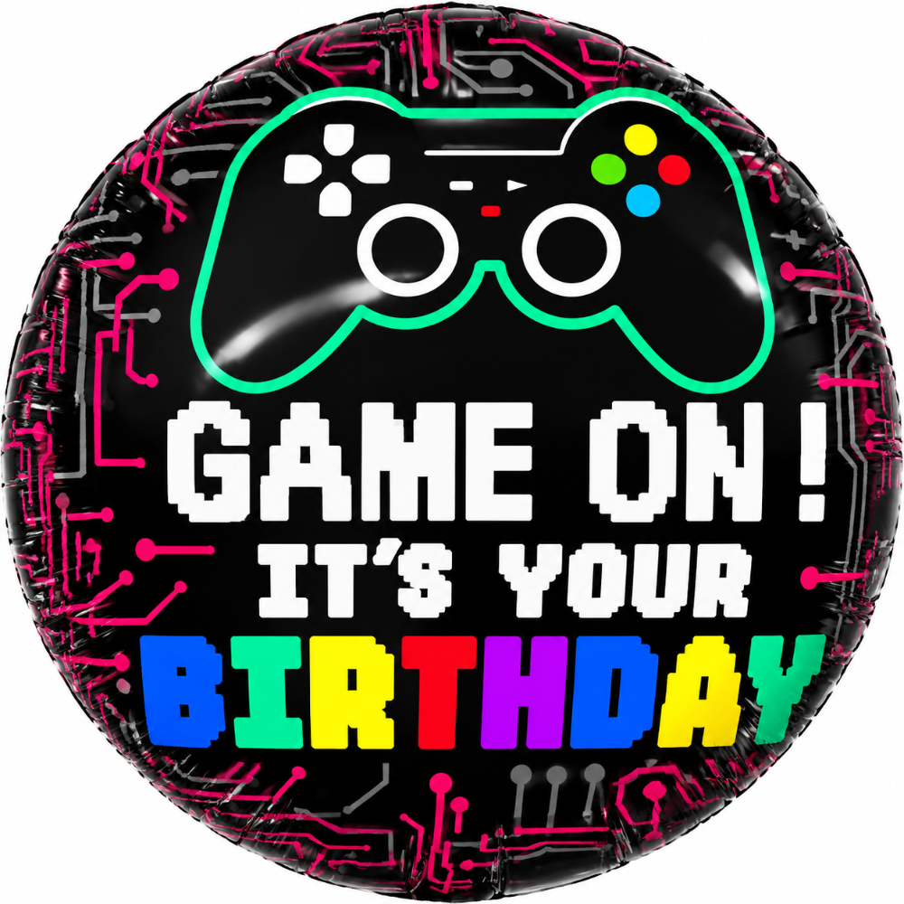 18" Happy Birthday – Gaming Controller (20ct) - Lumeloons