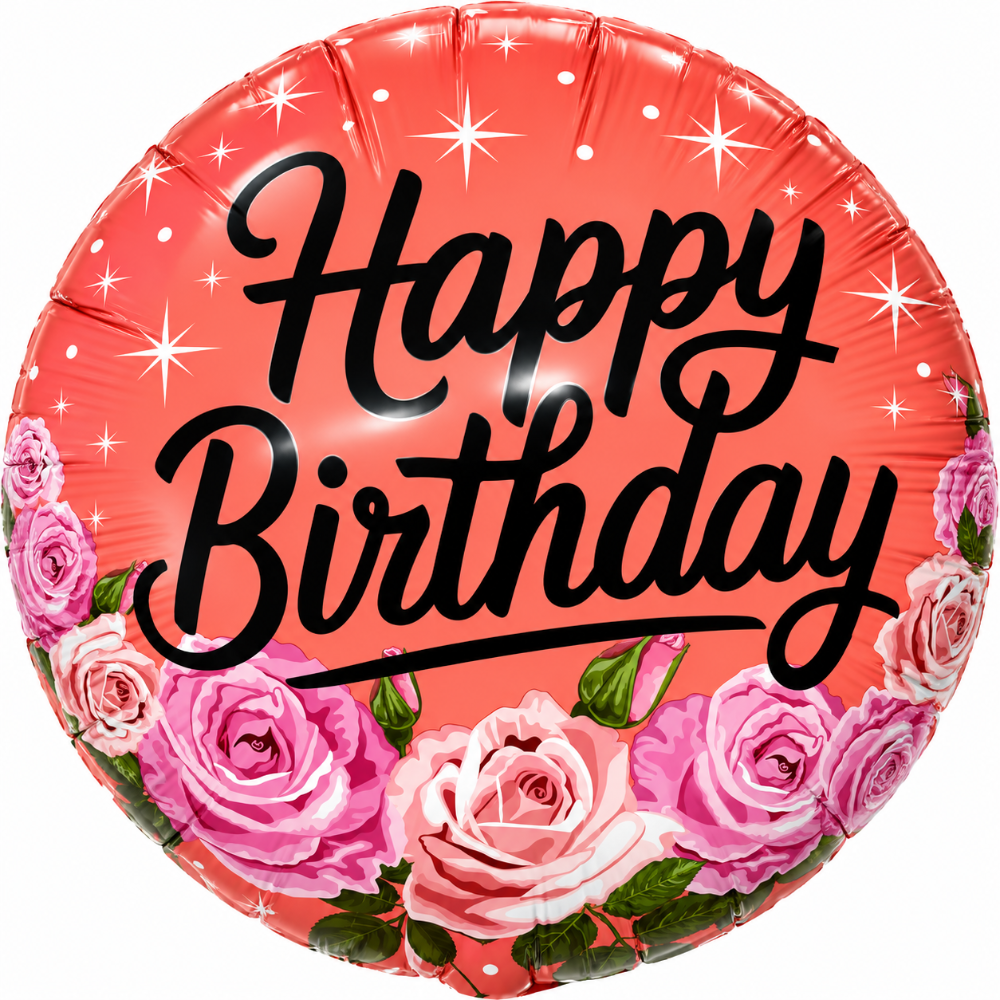18" Happy Birthday – Rose Star (20ct) - Lumeloons
