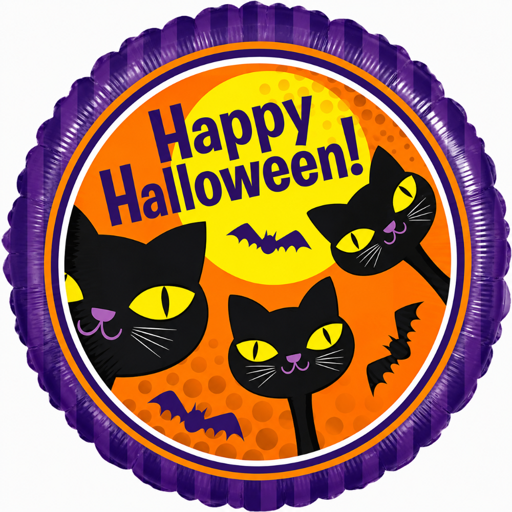 18" Happy Halloween Cats - Anagram
