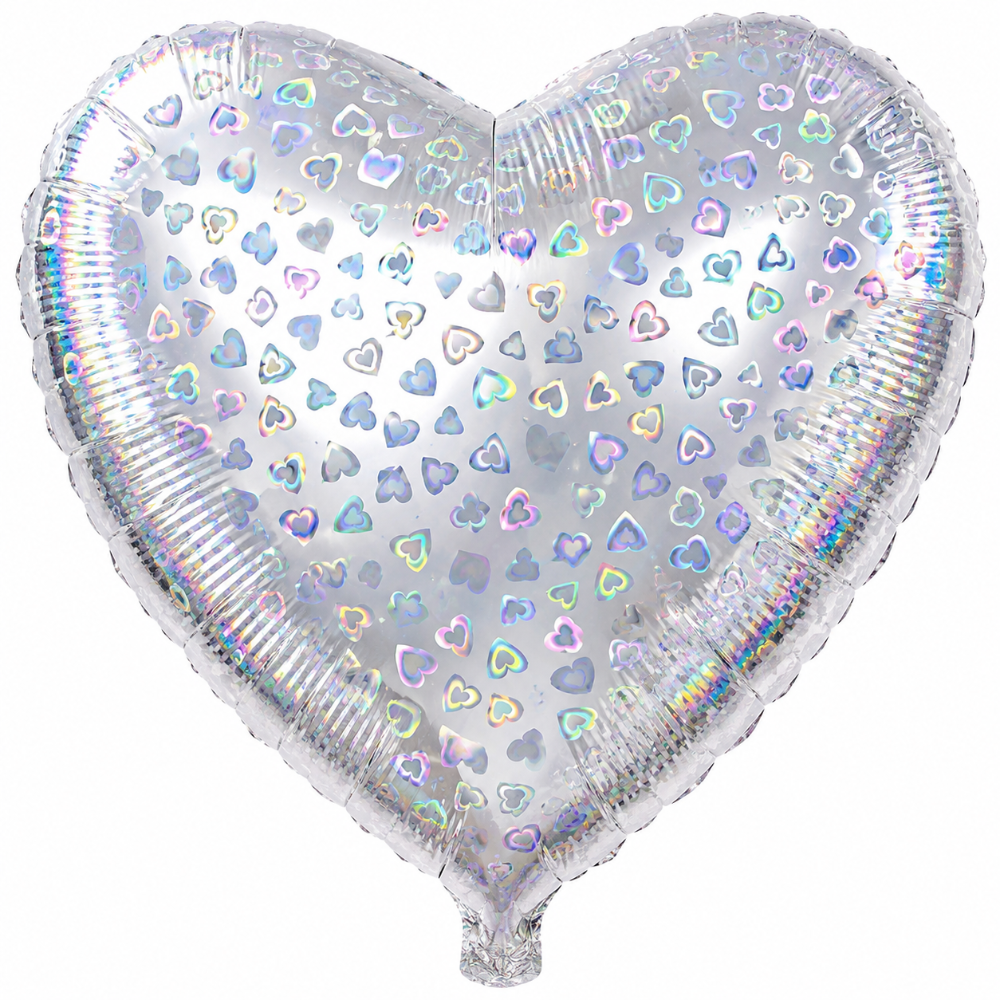 18" Prismatic Pattern Dazzler Heart – CTI Balloons