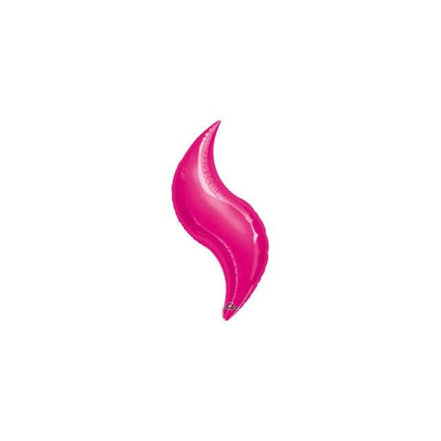 19" FUCHSIA CURVE Foil Balloon - Package of 5 Air Fill ONLY - Valved