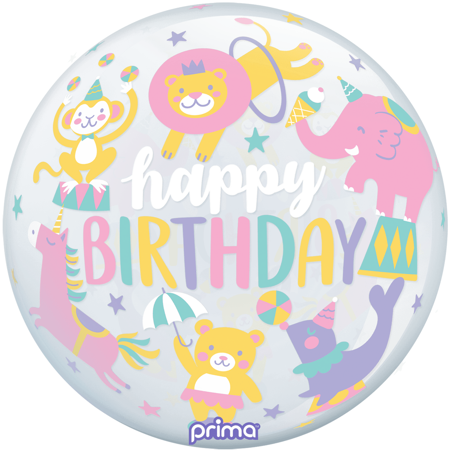 20" Sphere - Birthday Pastel Circus