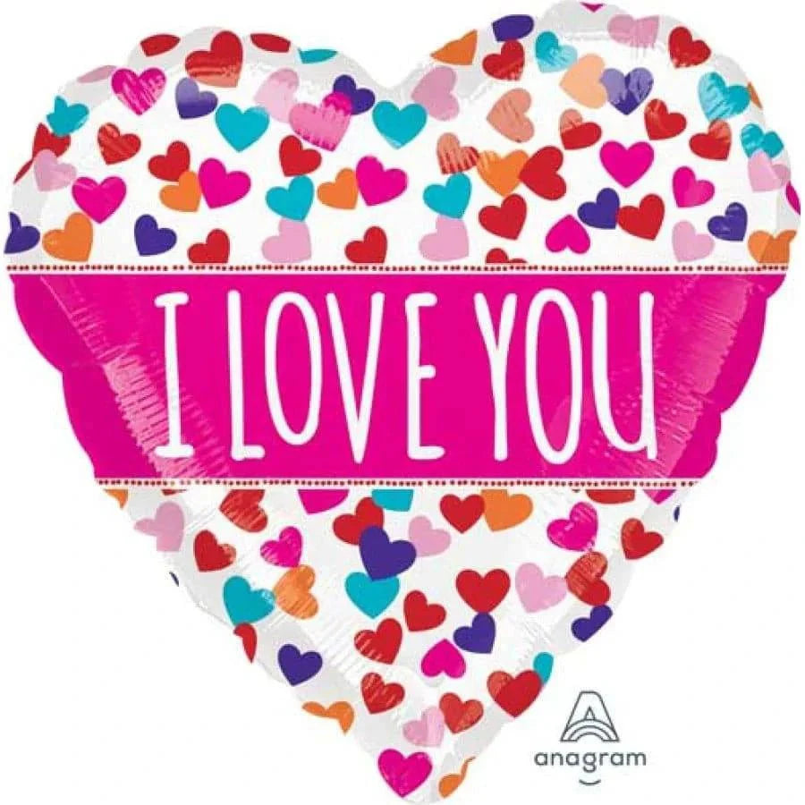 21" Love You Pink Banner Color Blast