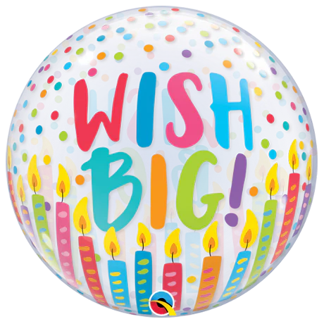 22" Bubble Balloon - Wish Big - Qualatex