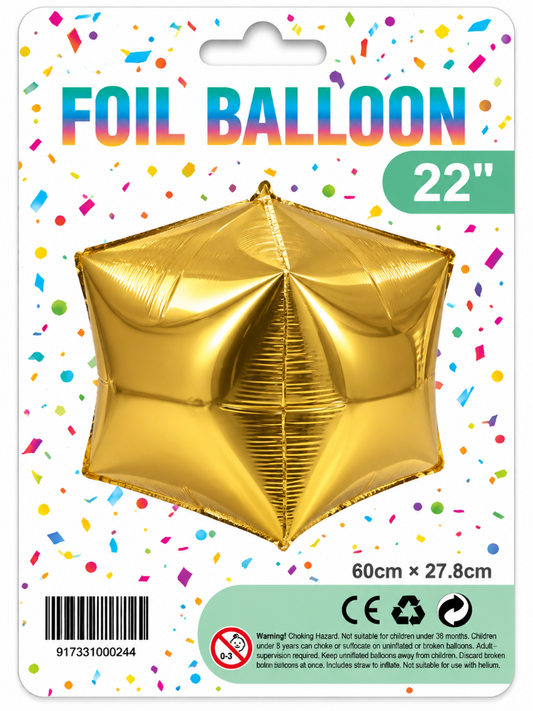 22" 3D Cube Foil Balloon