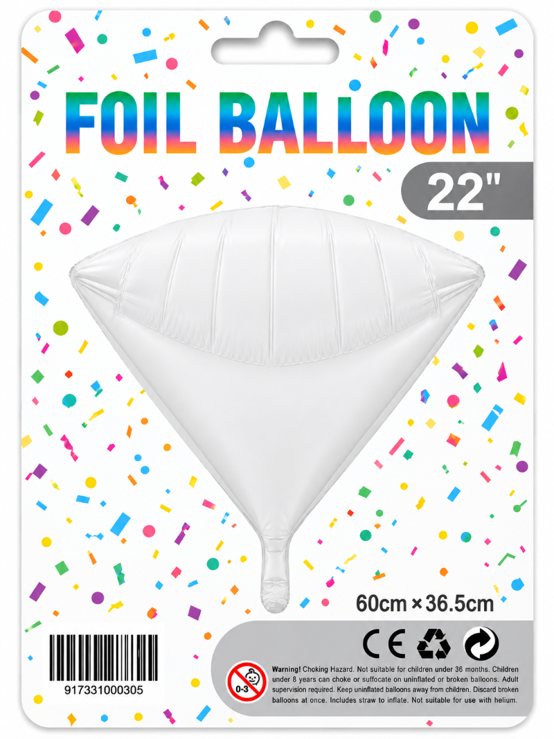 22" 4D Diamond Foil Balloon