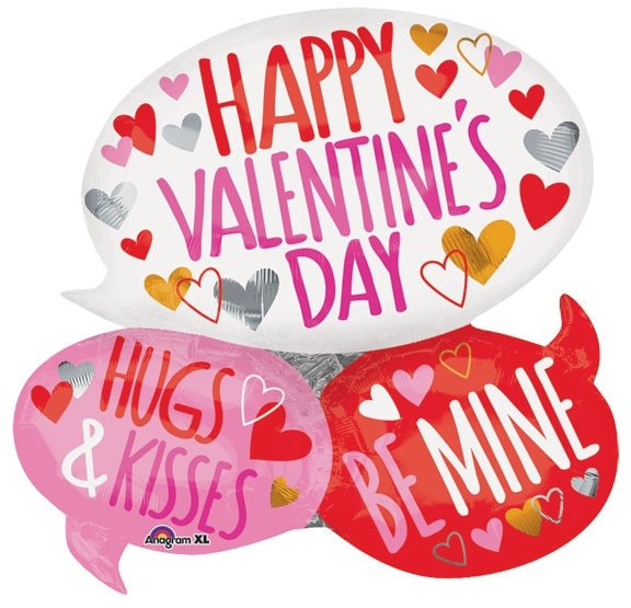 26" HVD (Speech) Bubbles - SuperShape Foil Balloon (PKG)