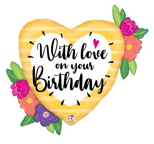 27" With Love Birthday Flowers