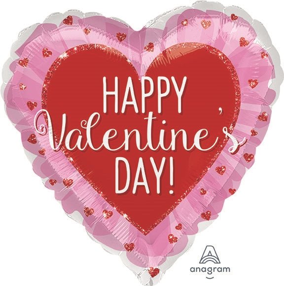 28" Happy Valentines Day Glitter Hearts (5ct) - Anagram