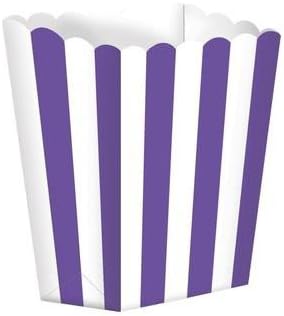 Cajitas de Regalo - Rayas Moradas Nuevas (5 unidades) - Amscan