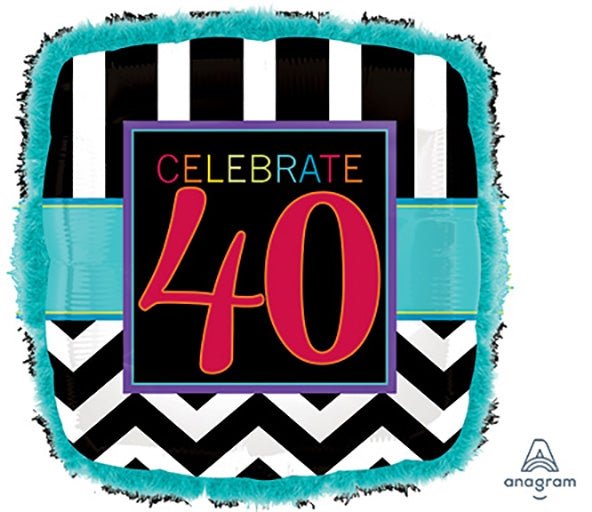 32" Doo - Dads 40th Birthday Celebration with Boa Trim