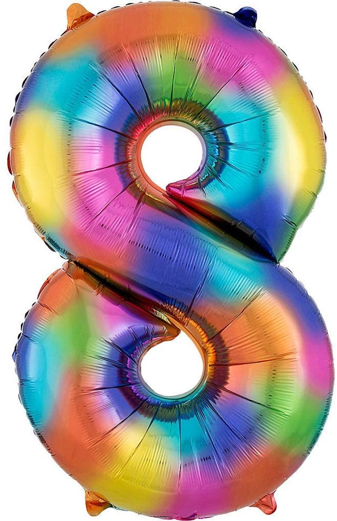34" Balloon Numbers - Rainbow - Party America