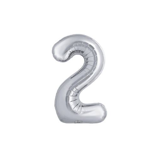 34" Balloon Numbers - Silver